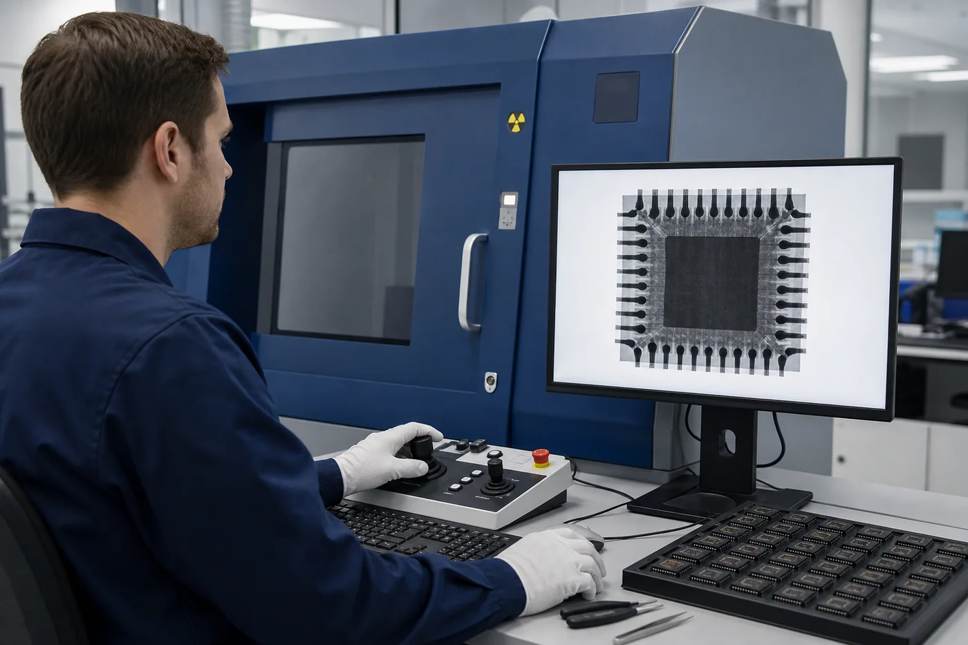 Generic illustration of third-party X-ray component inspection
